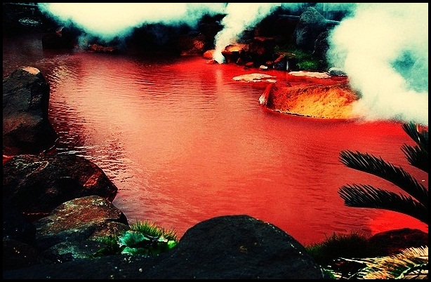 bloody pond in japan