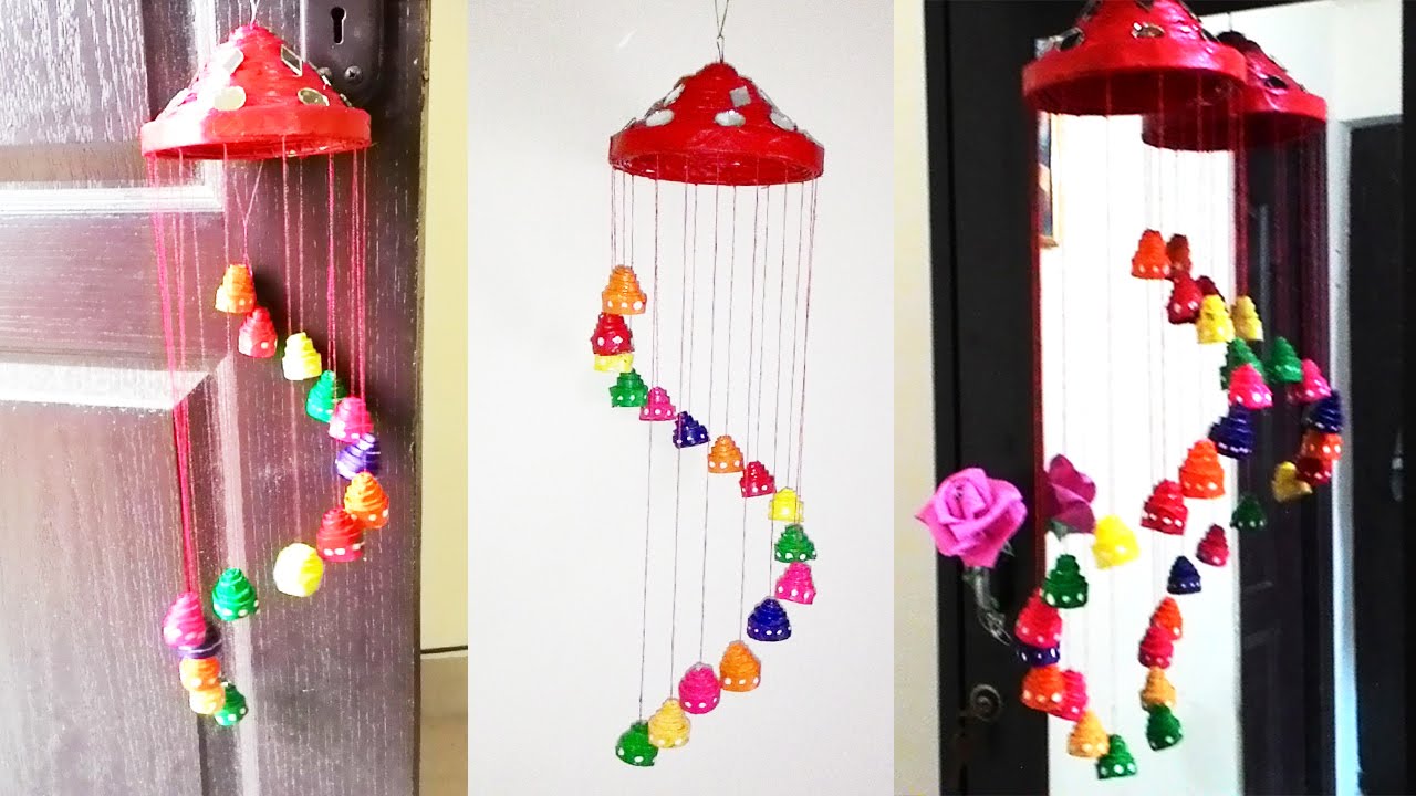 beautiful newspapers chandelier for diwali 