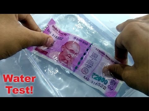 note of 2000 rupees is waterproof or not