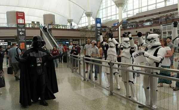 viral pictures on airport of bizarre people