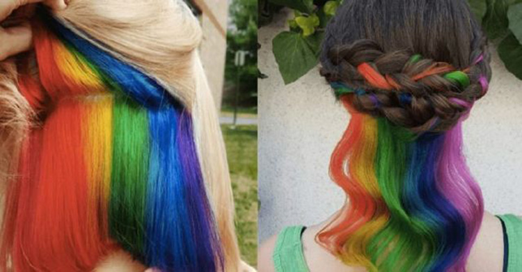 Wonderful rainbow hair colors 