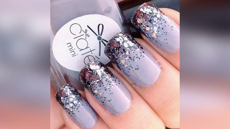grey nail art