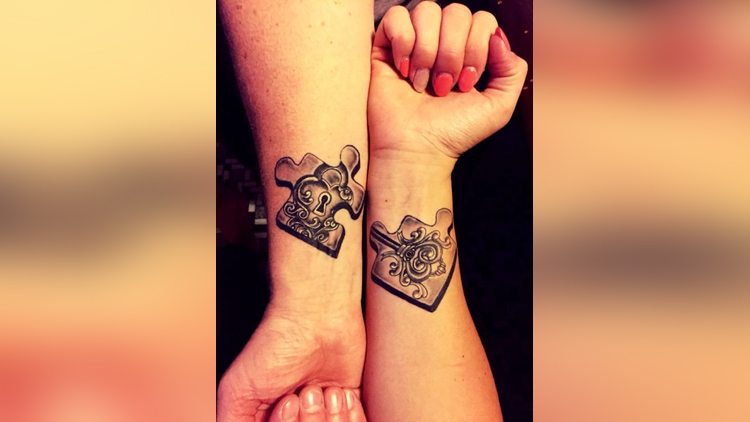 creative couple tattoo design
