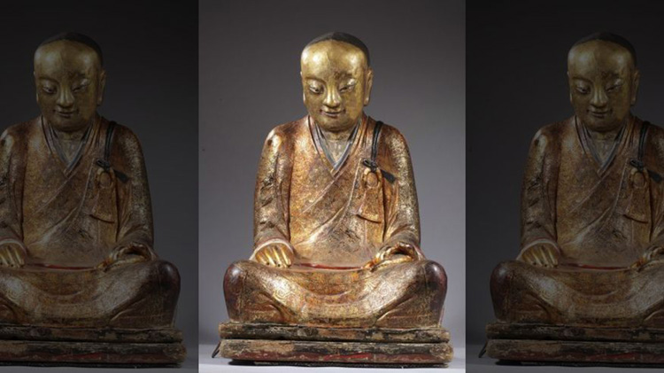man found in 1000 year old buddha statue