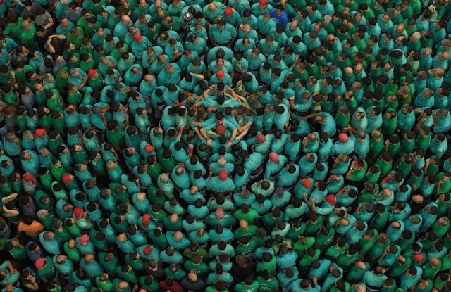 spain yearly festival human tower