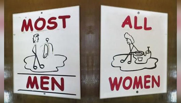 creative toilet sign boards