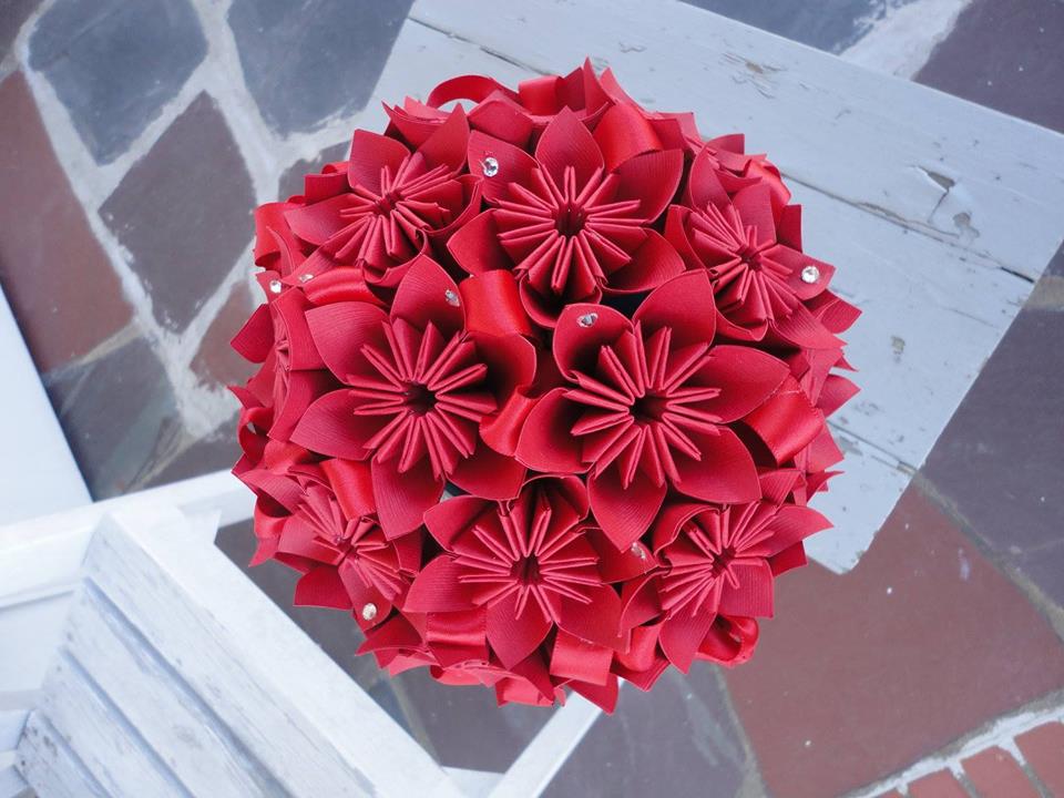 bouquets of flowers made from paper