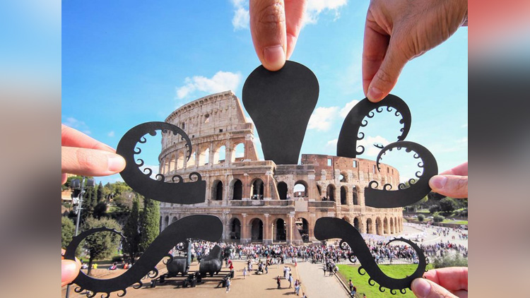 artist uses paper cuts out to turn famous landmark into art 