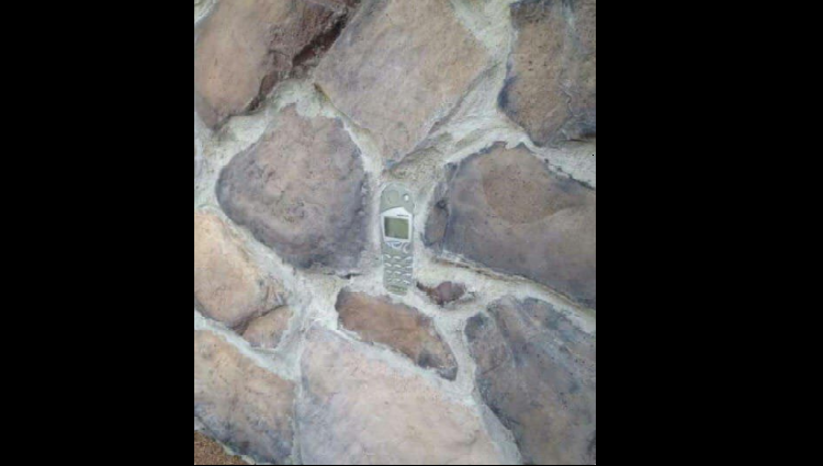 phone cremented in the wall