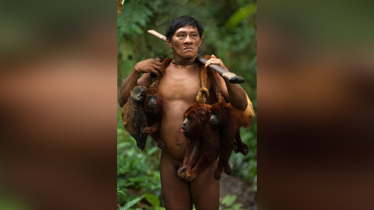 These photos are of a tribe living in the Amazon rainforest
