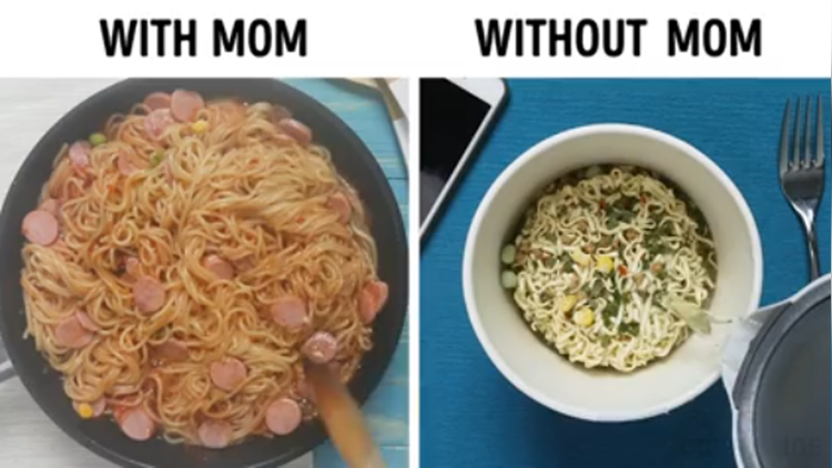 with mom and without mom video viral