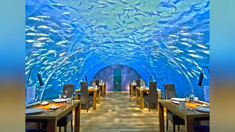 Ithaa Undersea Restaurant in Rangali Island, Maldives