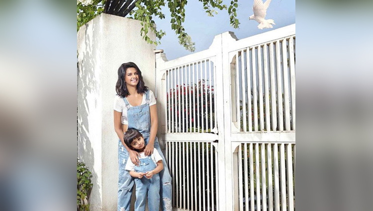 TV actress diljit kaur new photoshoot with her son jaydon 
