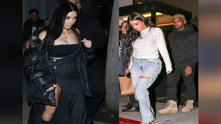 Kim Kardashian enjoy dinner in Los Angeles