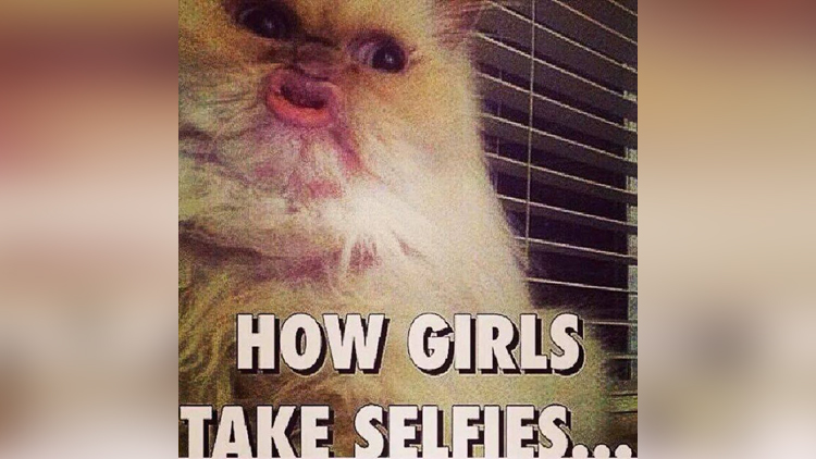 why girl clicks selfie with weird faces