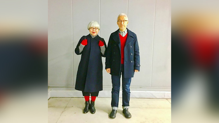 Japanese couple married for 37 years wear matching outfits every day
