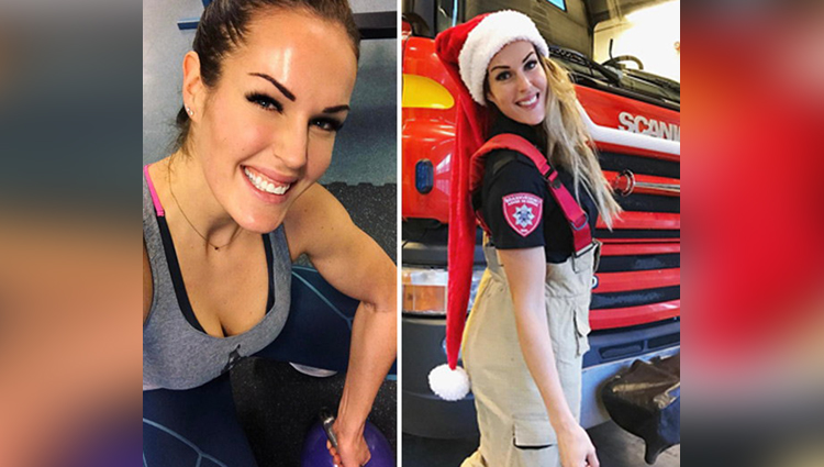 viral pictures of a firefighter girl