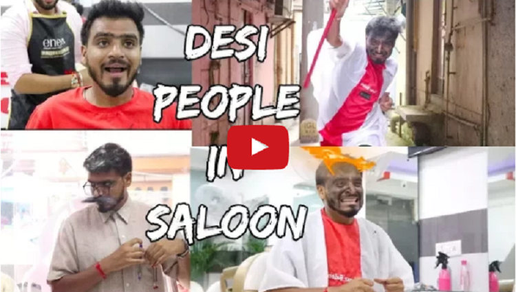 Desi People In Salon Amit Bhadana
