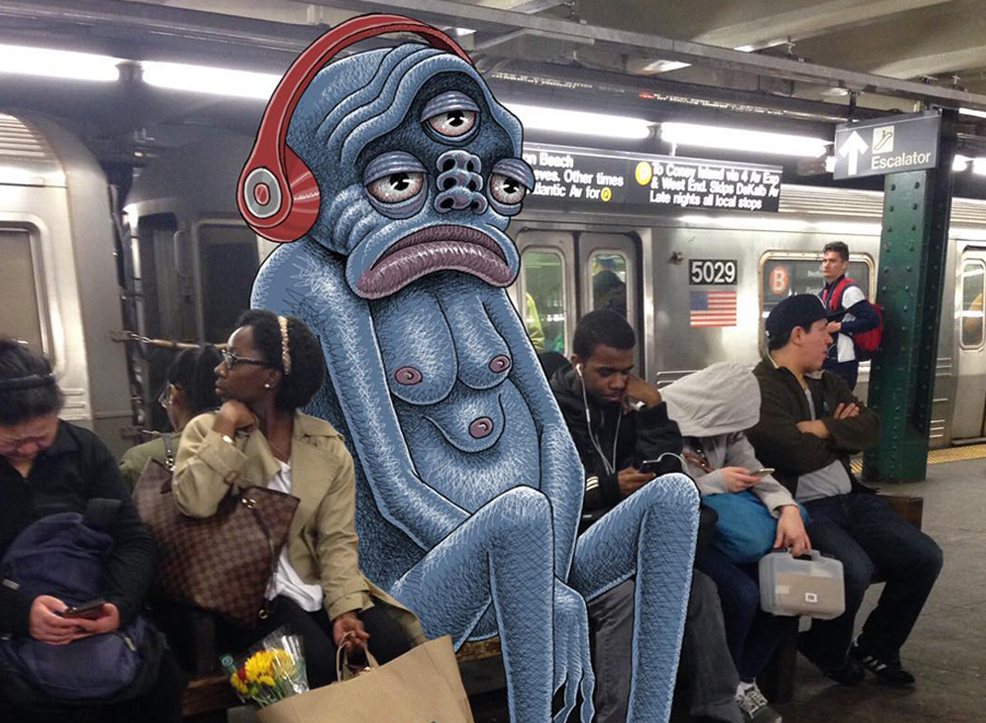 when such monsters come in the subway