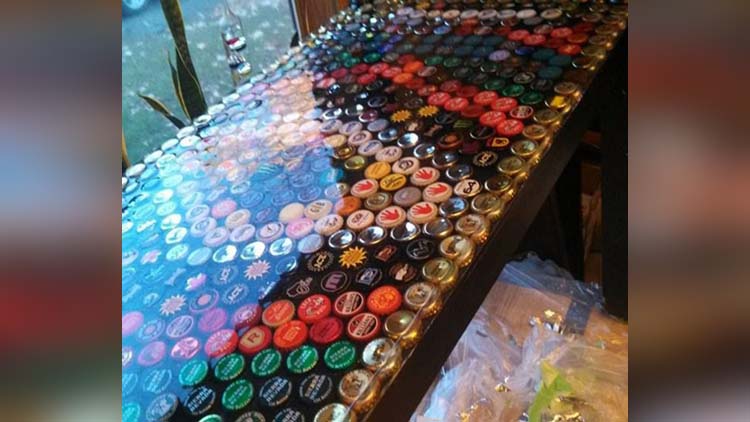Man Collects Bottle Caps For 5 Years To Redo His Kitchen