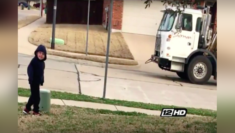 Little boy Loves Garbage Truck, Watch his Reaction Seeing his Favorite Toy Coming to Life!