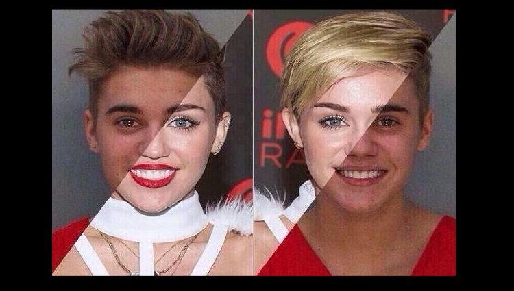 Justin Bieber and Miley Cyrus