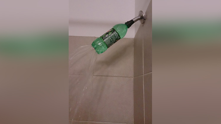  Plastic bottles shower