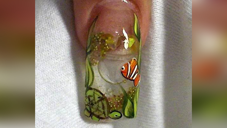 aquarium nail art design