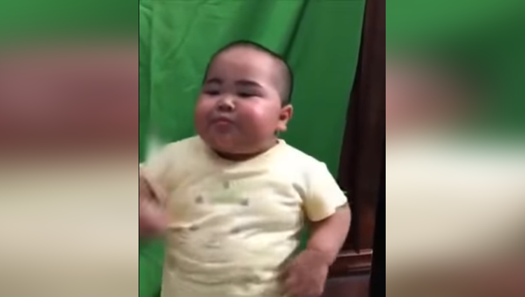 cute little fat boy dancing video