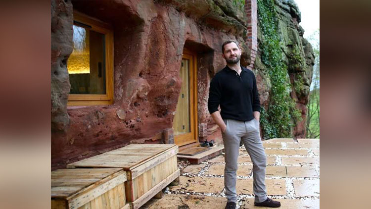 man transform cave into luxurious home