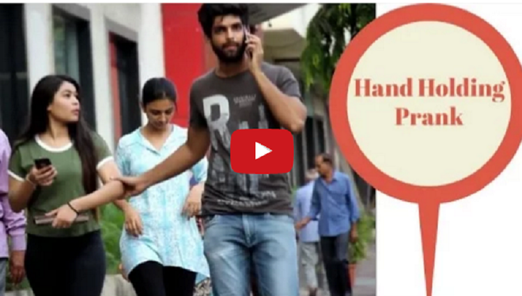 Holding People Hand Prank Pranks in INDIA