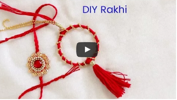 How to Make Rakhi and Lumba From Kids Bangle DIY Rakhi inspiration kid zone