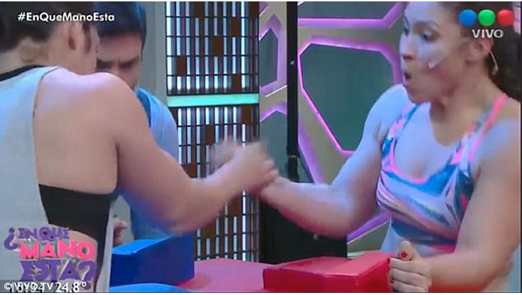 Woman's bone snaps in arm-wrestle on Argentinian TV show