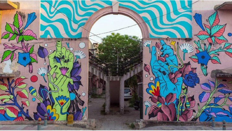 New India inspired murals at Lodhi Art District Brazilian artists behind works