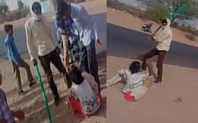 Video shows two men thrashing mentally challenged woman in Rajasthans Nagaur