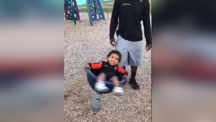 we cant stop laughing at this dads video of his son at playground
