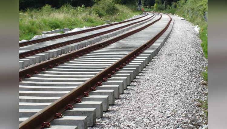 Why is the ballast on the railway track