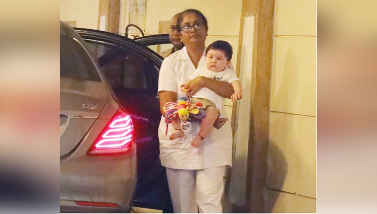 taimur ali khan is back home after a weekend trip to granny babita 
