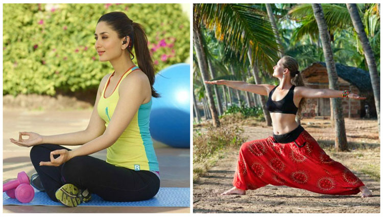 the best photos of bollywood celebrities in yoga poses