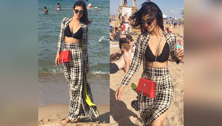 Mouni Roy Flaunts Fancy Lacy Bra In US, See In Pictures!