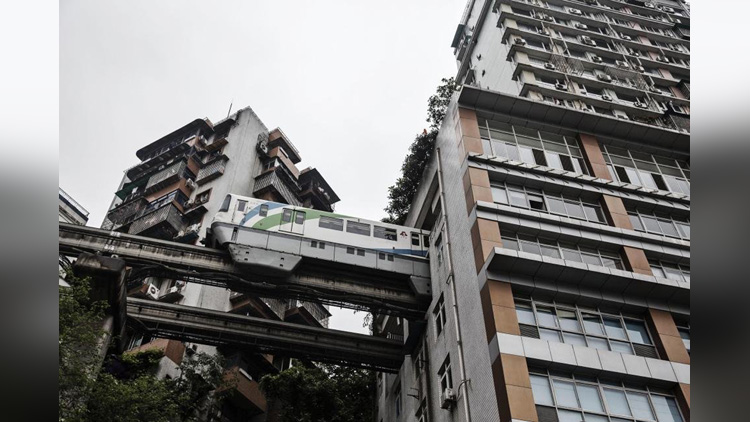 Chongqing China Monorail Line 2 Metro