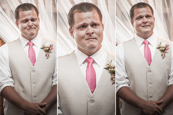 grooms awesome reactions on wedding day