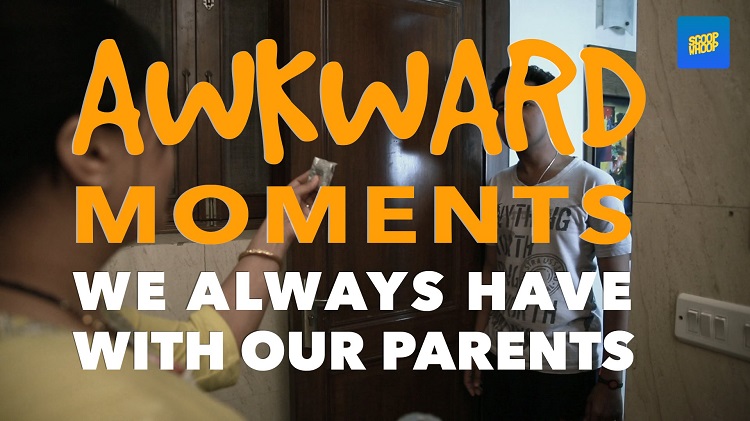 awkward moments we always have with our parents