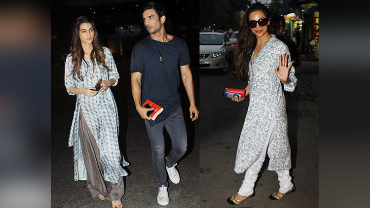 sushant singh rajput With kriti sanon And Other Celebs Spotted At Airport 