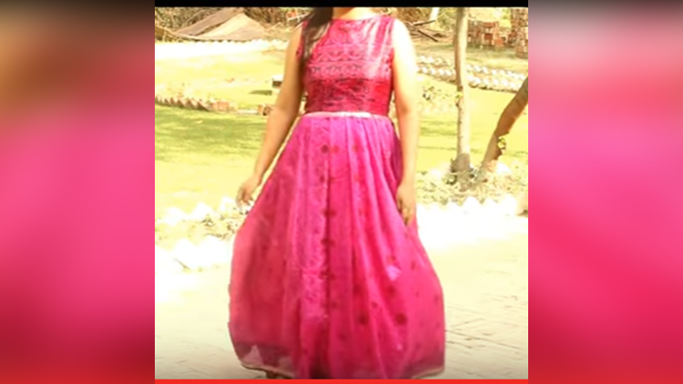Convert Old Saree Into Long Gown Dress DIY