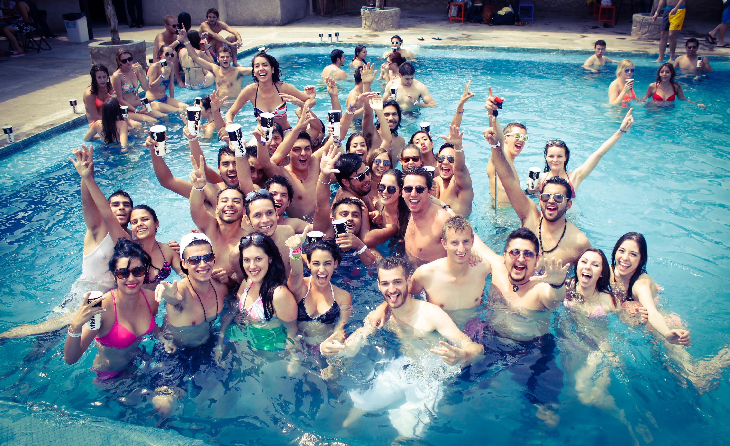 People in pool