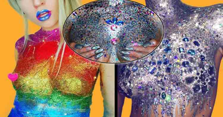 Stuck for something to wear? Bejazzled boobs are the next big thing