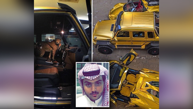Turki Bin Abdullah Londons Gold Car Driving Arab Prince