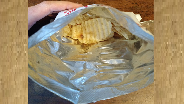 Chips packet full of air