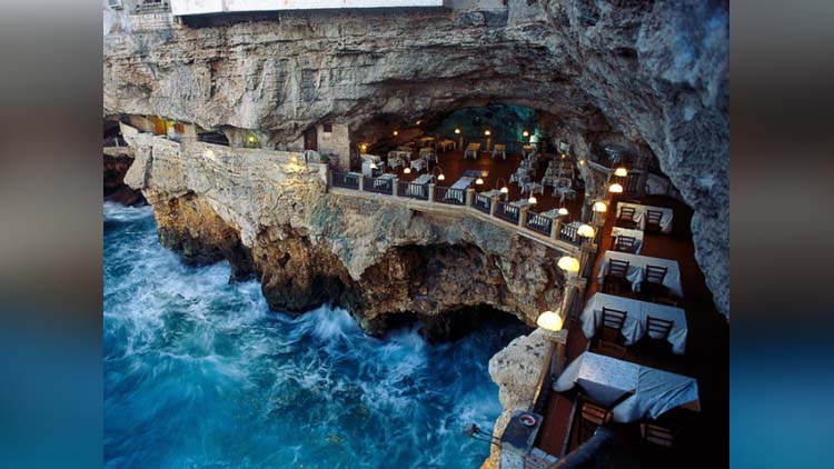 Ristorante Grotta Palazzese in Puglia, Italy